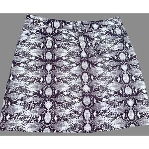 N'vo by Lanctot Snakeskin Print Golf tennis athletic Skort Skirt Size 8 Woman's